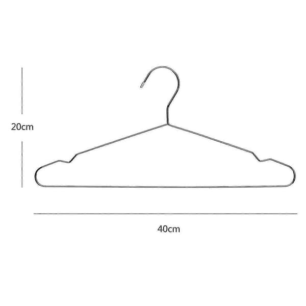 Vaatteiden ripustuskoukut Ruostumaton Teräs 40 Cm 20 kpl Ripustuskoukut Vaatteille Vakio Uurrellinen Ripustuskoukku Tilaa Säästävä
