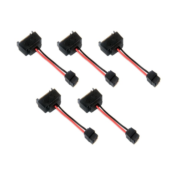 5pcs Sata 15pin Male To 6pin Sata Cable Sata 15 Pin To 6 Pin Power Adapter Cable For Notebook Cdrom