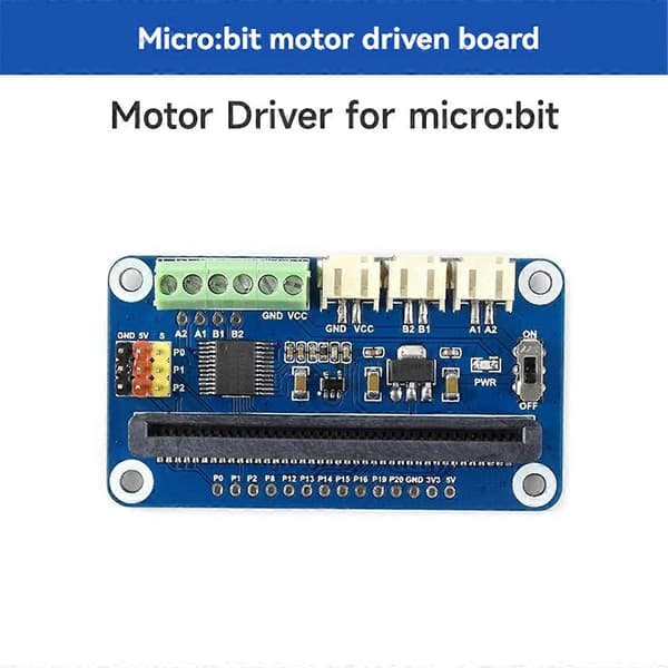 2-kanavainen moottoriohjainlaajennuslevy BBC Microbit Micro-Bit V1.5 V2 -levylle