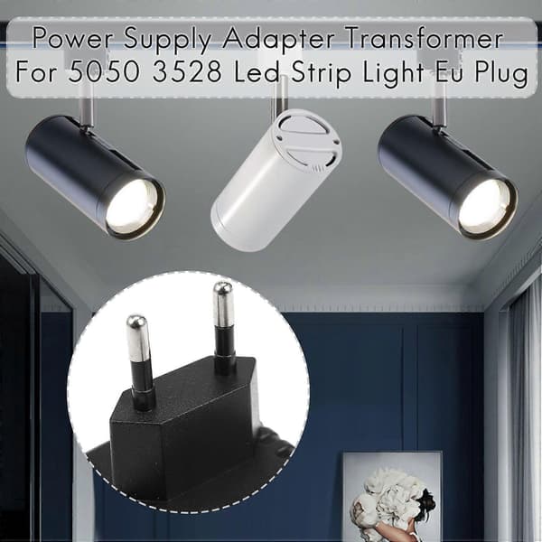 AC/DC 12V 2A 24W Strømforsyningsadapter Transformer for 5050 3528 LED-lysstripe EU-plugg