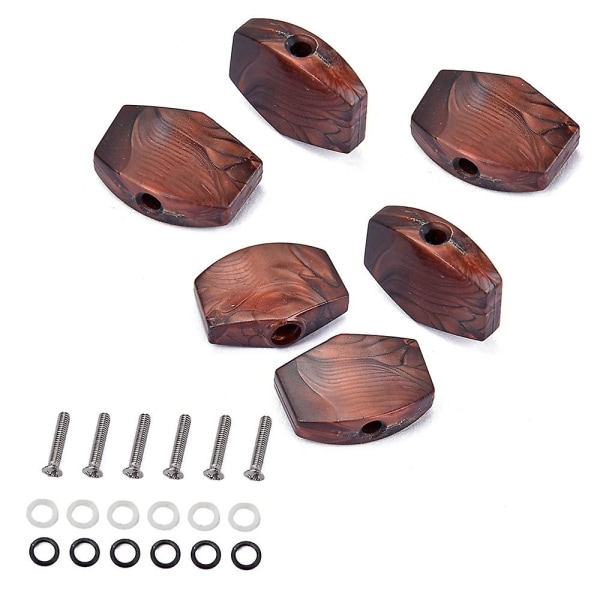 6 stk/sett Gitar Stemmepinne Knapper, Stemmepinne Knapper Maskinhoder Knapper for Gitar