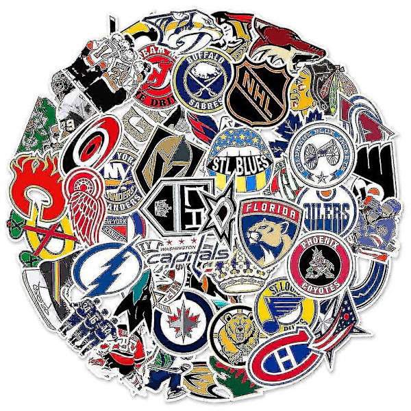 50-pak Hockey Team Fan Logo Sticker Serie Vandtætte Klistermærker