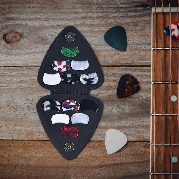 Plektrumhållare | Svart förvaringsväska för gitarrplektrum, gitarrplektrum displayfodral