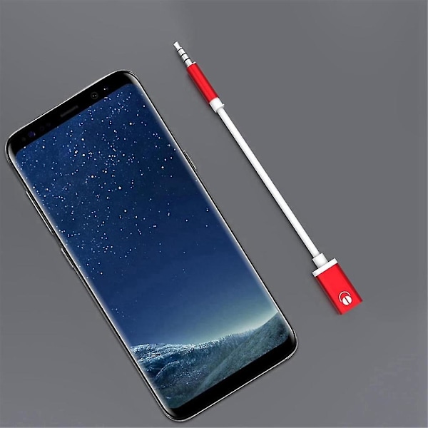 10 stk Hodetelefonkonverter 3,5 mm hann til Type C hunn hodetelefonkonverter, analog hodetelefonkonverter hvit