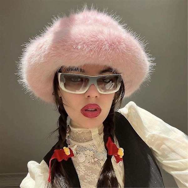 Faux Fur Dame Vinter Spand Hat Varm Beskyttelse Mod Kold Fiskerhue Moderigtig Vinterhat Til Kvinder Vinterhue-a