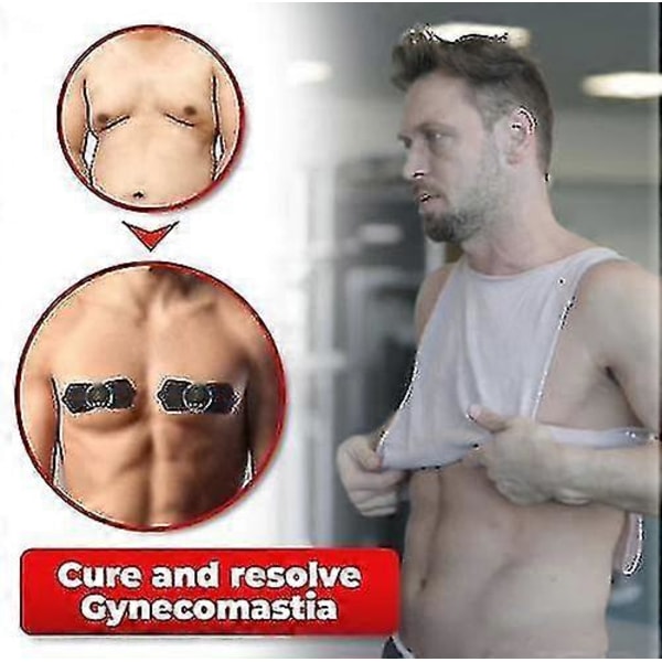 Ems Gynecomastia Reduksjonsmassasje - Puls Mikrostrømmassasje - 8 Moduser + 18 Gir, Alle Massasje Moduser