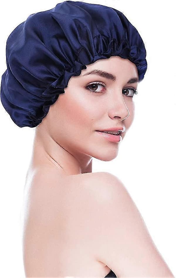 3 stk. Sovehette i Satin, Hodeplagg for Natten, Myke Hår turbaner