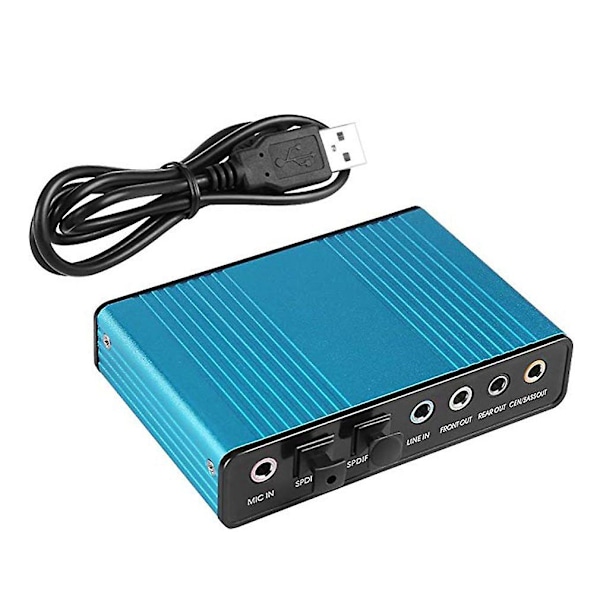Professionellt USB-ljudkort 6 Kanal 5.1 Optisk Extern Ljudkort Konverterare Cm8206 Chipset För Laptop Desktop Dropshipping