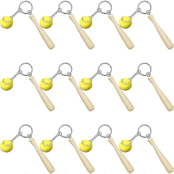 Mini Puinen Softball Avaimenperä