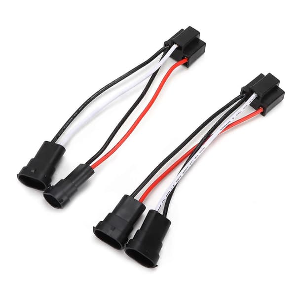 2 stk H4 9003 til H11 Konverteringskabeladapter for Bil Frontlys Tåkelys 12V?24V
