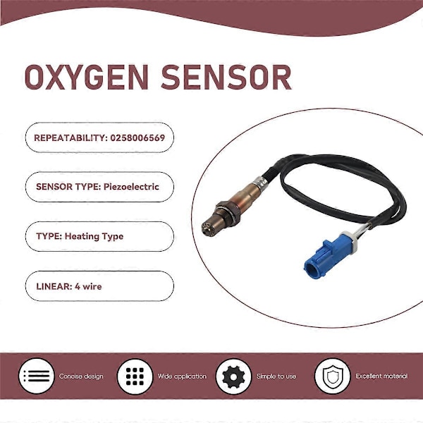 Oxygen Sensor sonde til Ford Focus 2 3 C-Max 0258006569 3M51-9G444-AA BLUEPLUG