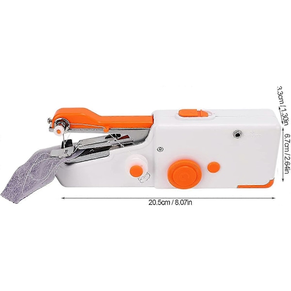 Håndholdt Symaskine, Mini Elektriske Rejsesymaskiner (1 stk, Orange) -T