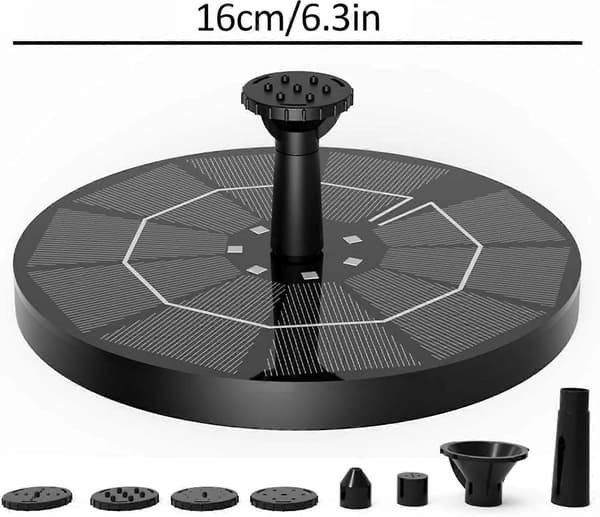 Udendørs Solar Springvand | Solar Pumpe Springvand | Farverigt Solar Springvand | 6