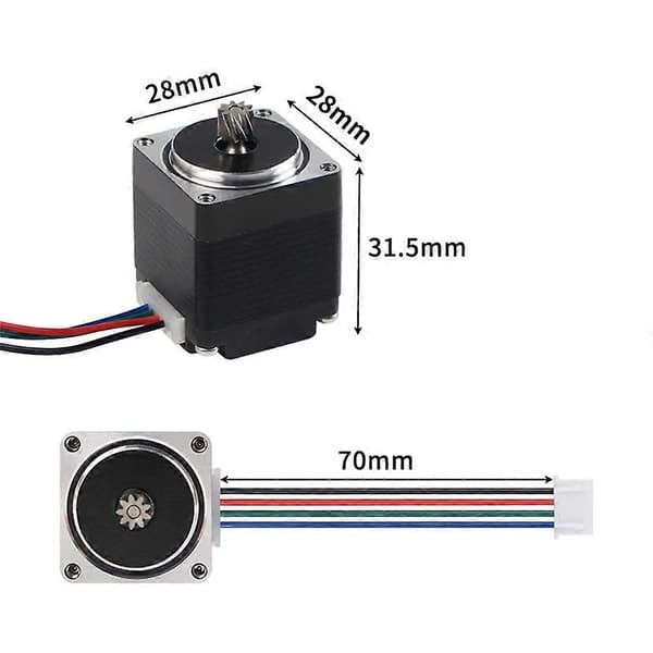 Ekstrudermotor 28 Steppermotor for A1/A1 Mini 3D-printer med motorkabel 3D-printerdeler