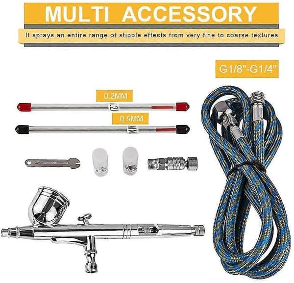 130k 0.2, 0.3 & 0.5mm Precision Dubbelverkande Gravity Feed Airbrush