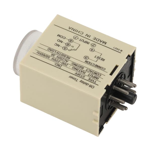 Tidsrelä Justerbar Timing Strömavbrott Timer Fördröjning AC 200?220V ST3PF Tillbehörsdel 10S