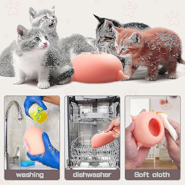 3 Nappar Valp Kattunge Silikonmatare Bubbel Valpmjölksmatare Silikon