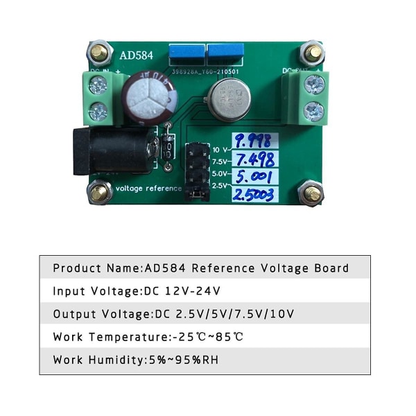 Ad584jh Jänniteviitemoduulilevy Ohjelmoitava 4 Kanavainen Dac Adc Korvaa Työskentelee 2.5v/7.5v/5v/