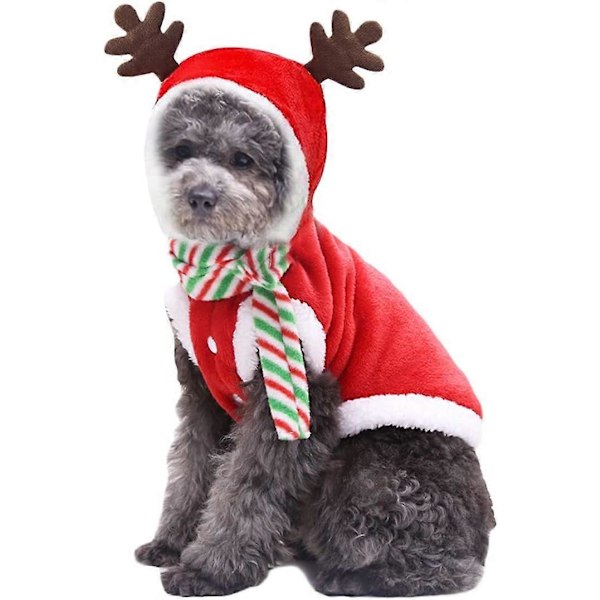 Julekostume til hund, elg plys kostume, rollespil dekoration til jul, L