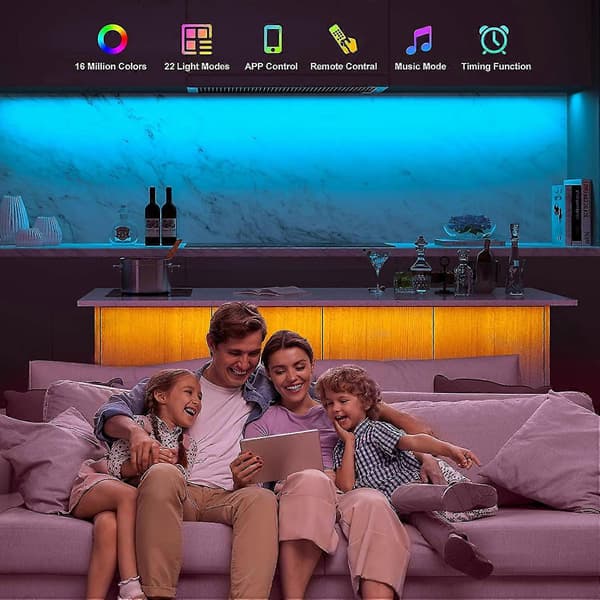 Bluetooth RGB LED Strip Controller, Musik Synkroniserings App Kontrol Controller Kompatibel Med 5-24v Til 4-pin RGB LED Strips