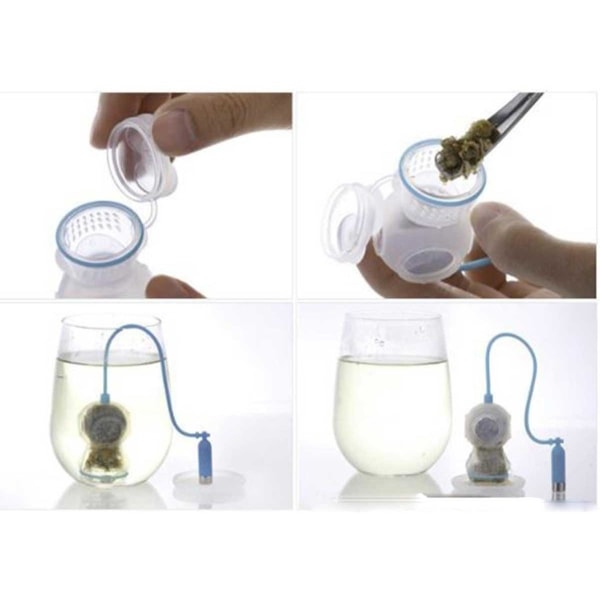 Diver Tea Brewer Silikoni Submariner Tea Leak Set Sukeltajan teesiivilä (sininen) (1 kpl)
