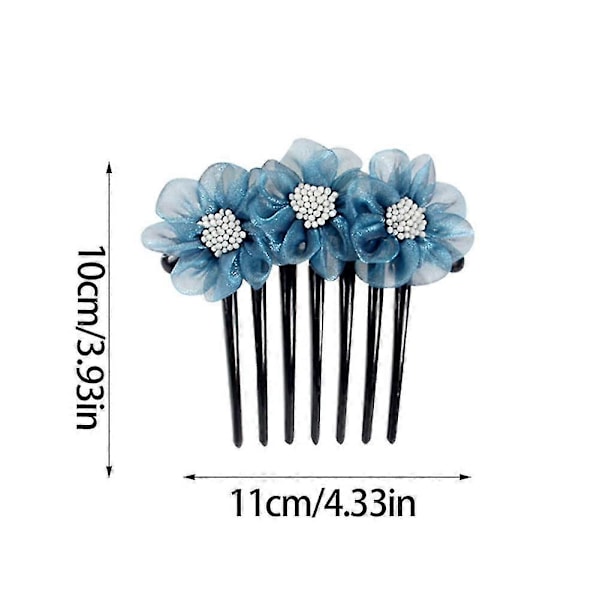 Heytea 5 stk. Dame Rose Blomst Hårkammer Pins Rhinestone Slide Clips Brud Bryllup Hodeplagg Hårtilbehør