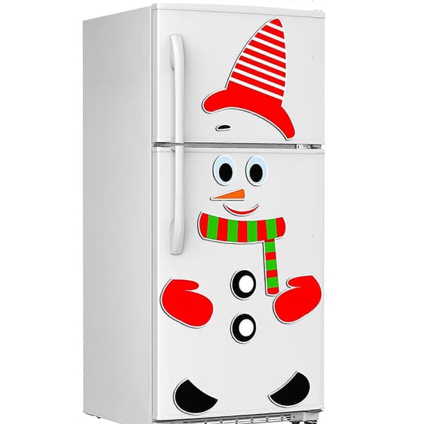 Jul Snögubbe Magnetisk Kylskåpsmagnet Vattentät Väggdekor