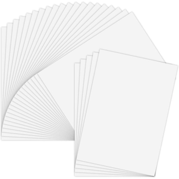 25 ark udskriveligt vinylklistermærkepapir Selvklæbende vandtæt hvidt trykpapirark, til ind