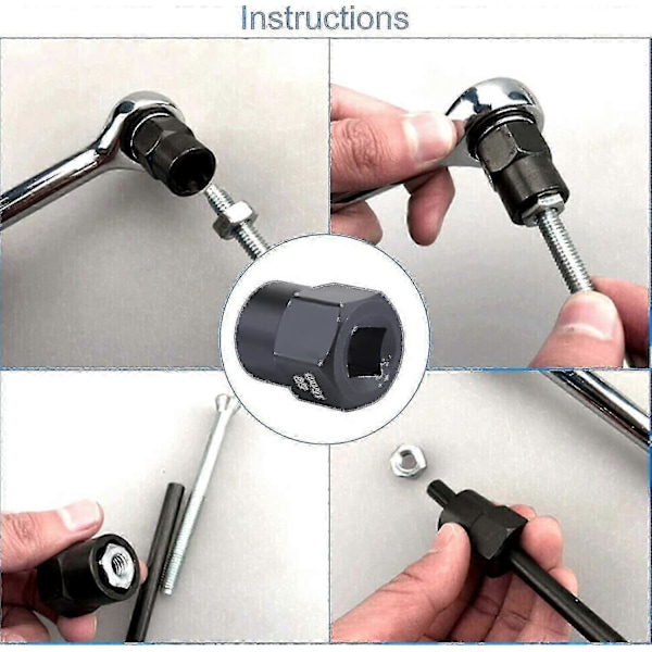 13 stk. Twist Socket Sett, 9,5 mm Skadet Boltuttrekker, Håndtak Mutteruttrekker Socket Sett For Låsing av Hjulmutterfjerning-DF