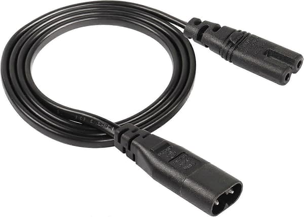 3,3 Fod IEC 320 C7 til C8 Strømkabel, C8 Han til C7 Hun Forlængerforsyningsadapterkabel, 2,5A 250V til Computerskærm