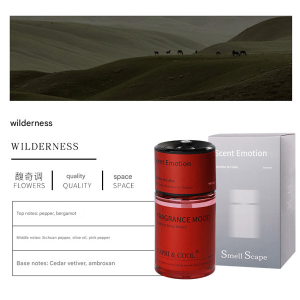 Wilderness-Premium billuftfrisker, automatisk bilduftspray, langvarig bilaromaterapi-pynt Wilderness