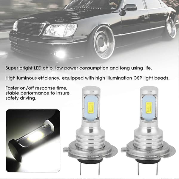 2 st 80W 6000K Universal H7 LED Bildimlampor Vit 12V