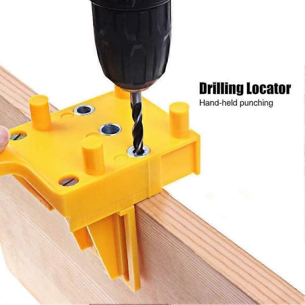 Lige Boreguide, Træbearbejdningspositioneringslokalisator, Bærbar til Boring af DIY Skuffetrækinstallation