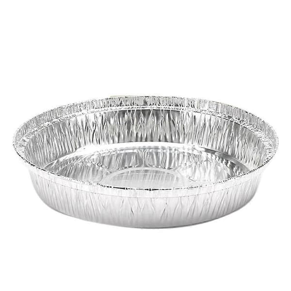 50 stk. Runde Aluminiumfolie BBQ Madbakke Beholder Non-Stick Bageform Smart-9 Tommer