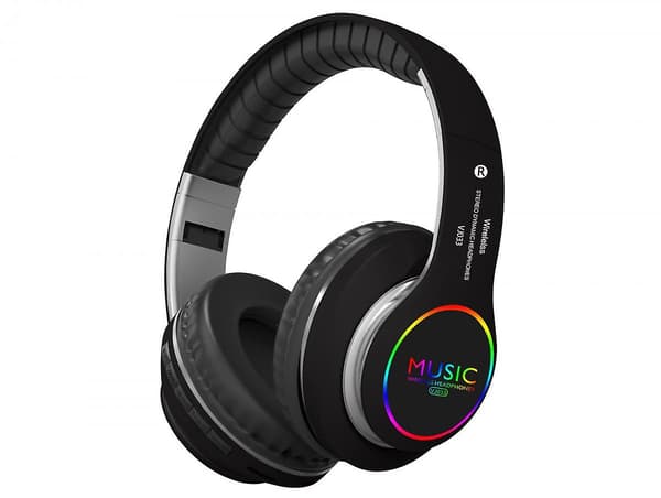 Foldbar LED Trådløst Headset Bluetooth Sports Kort Trådløst Spilheadset
