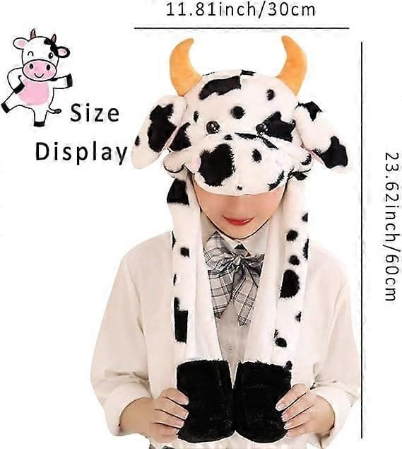 Öronhoppande Studsande Hatt Plysch Semester Cosplay Kostym Vit