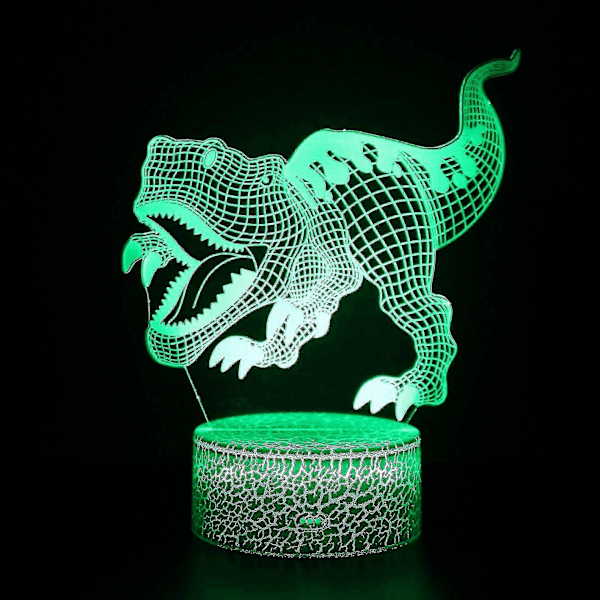 Dinosaur Gaver, T-rex Dinosaur 3d Natlampe Til Børn Kontrol & 16 Farver Skiftende & Dæmpbar Funktion & Gaveindpakning, Julefødselsdagsgaver Til Dreng Pige