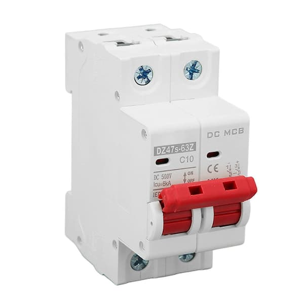 DC Strømbryter Magnetisk System Miniatyr Strømbryter for PV System 500V 10A 2P YEMAA