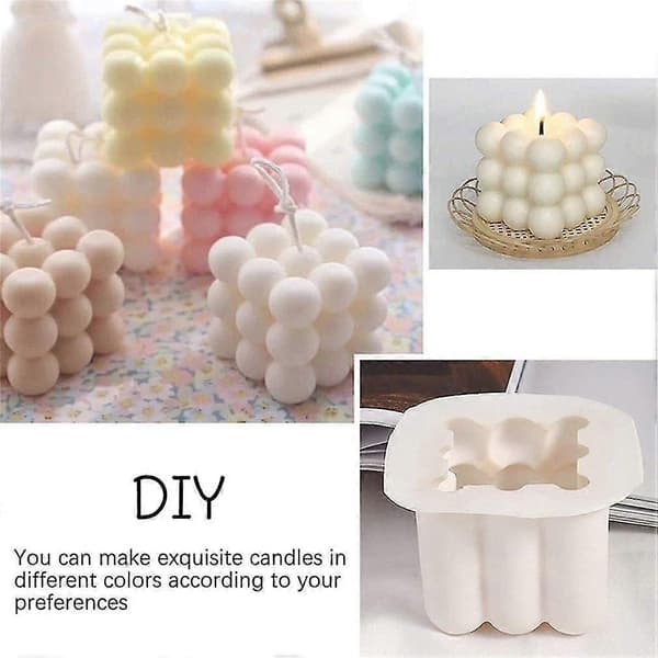 DIY Enkelt Duftlys Silikonform Non-stick Boblelys 3D Sjokolade Bakeformer Bakeverktøy For Såpe