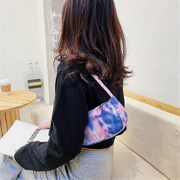 Dam Tie-dye Canvas Axelväska Messenger Bag Mode Allmatch Axelväska