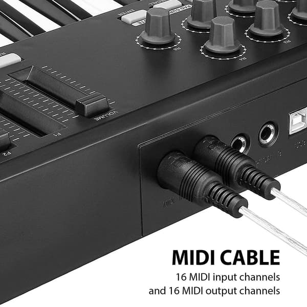 USB MIDI-kaapelimuunnin PC:lle ja musiikkisovittimen kaapeli