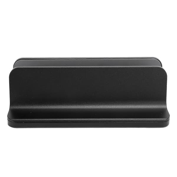 Aluminiumslegering Laptop Stand Vertikal Justerbar Notebook Computer Opbevaringsholder Sort