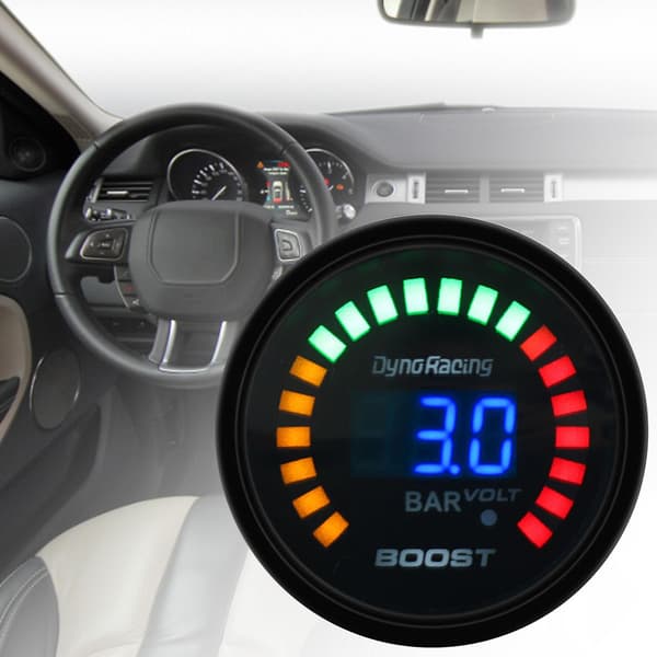 Turbo Boost Mätare 20 LED Hållbar 1-3Bar 52mm Justerbar Turbo Boost Controller för Alla 12V Bilar