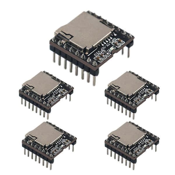 Mini MP3-spelare ljudmodul MP3-röstdekodningskort DFPlayer med TF-kortplats, för ,, MSP430, AVR