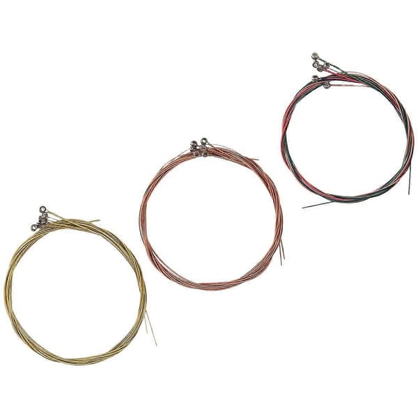 3 Set Gitarrsnören Ersättning Stålsträngar för Akustisk Gitarr (1 Mässingset, 1 Kopparset och 1