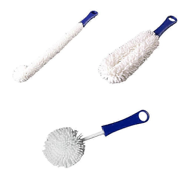 3-pack Vin-Decanter Rengöringsborste, Flexibel Vin kompatibel med Bägare/Champagne/Koppar/Glas