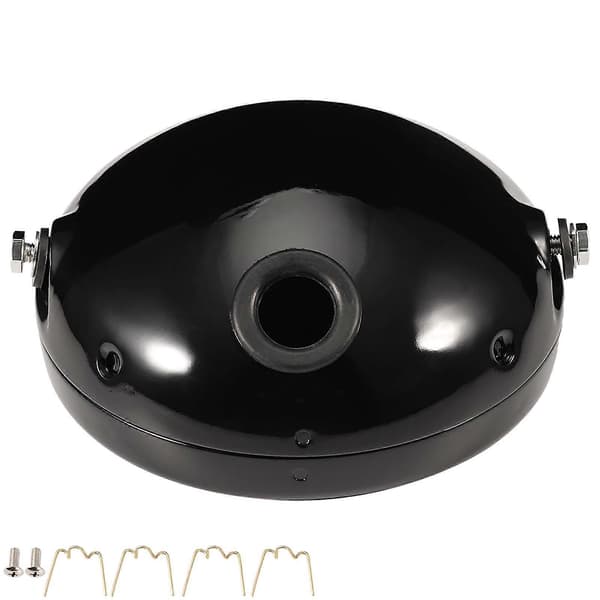 7 Tommer Jern Motorcykel Modificering LED Forlygte Hovedlampe Hus Dæksel (Sort)