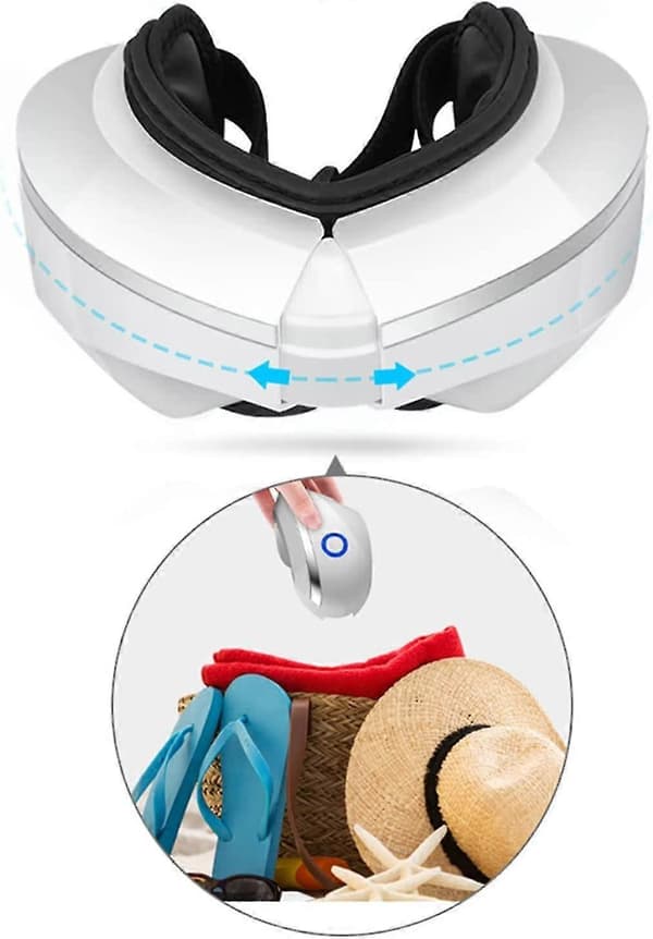 Øjenmassager med varme, vibration og musikfunktion, luftkompression af massagebrillerne