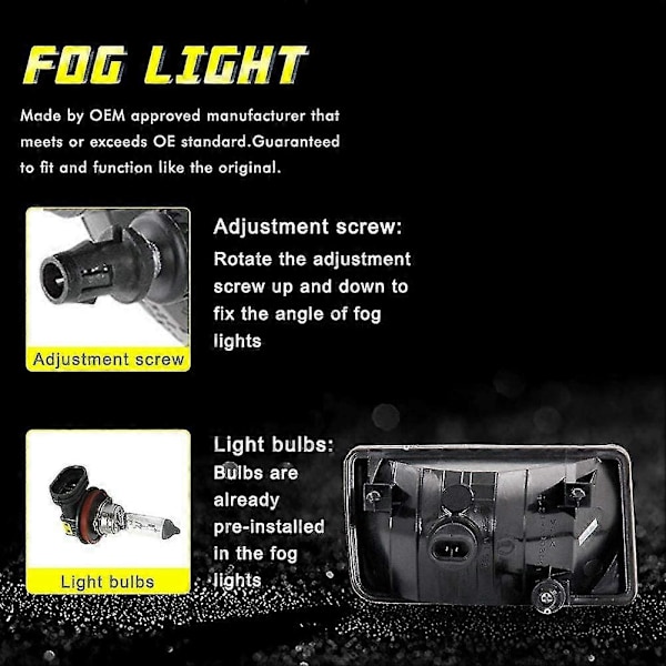 Klare Linser Kjørelys Tåkelys Lamper For Chevy Silverado Suburban
