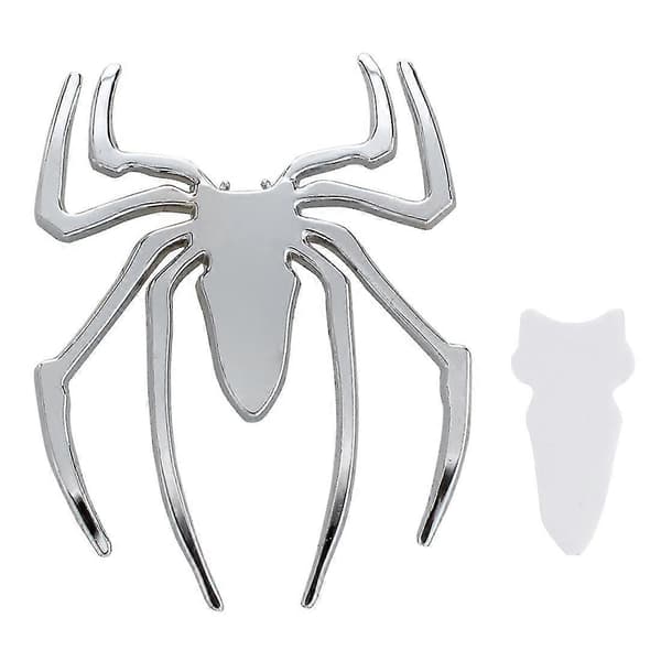 Emblem Spider Track 3d Chrome Bil Motor Bil Mærkat Badge Sølv - SFYGV